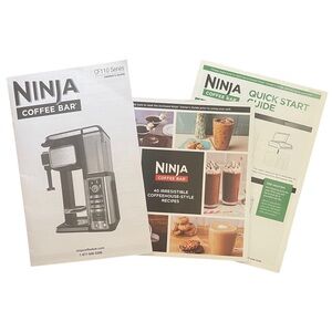 OEM Ninja Coffee Bar CF110 Series Manual, Quick Start Guide, & Recipe Book